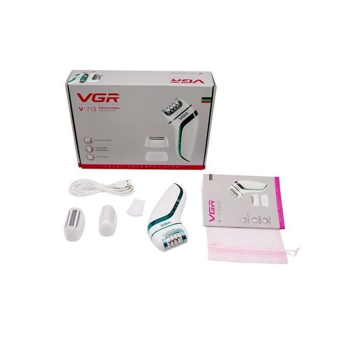 2 ماكينة إزالة الشعر VGR V-713 – 3 رؤوس متعددة وبطارية Ni-MH - الصورة 1