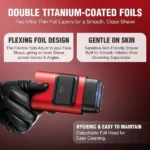 ⁦ماكينة حلاقةللدقن بشفرات تيتانيوم VGR 307⁩ - الصورة ⁦3⁩