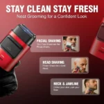 ⁦ماكينة حلاقةللدقن بشفرات تيتانيوم VGR 307⁩ - الصورة ⁦5⁩